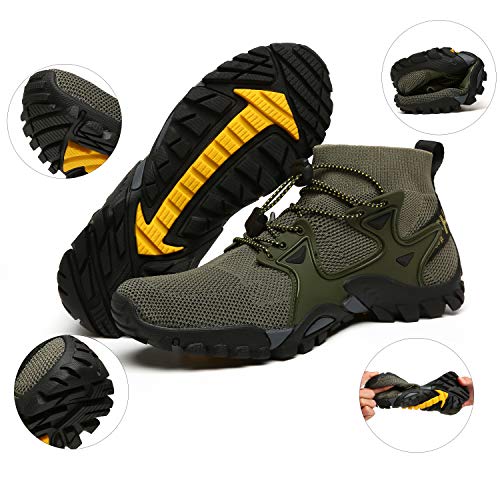 Image of ABAO Hiking Shoes Men Women Outdoor Sports Shoes Non-Slip Breathable Sneakers Low Top Walking Shoes for Outdoor Trailing Trekking Walking Climbing Travel Lightweight