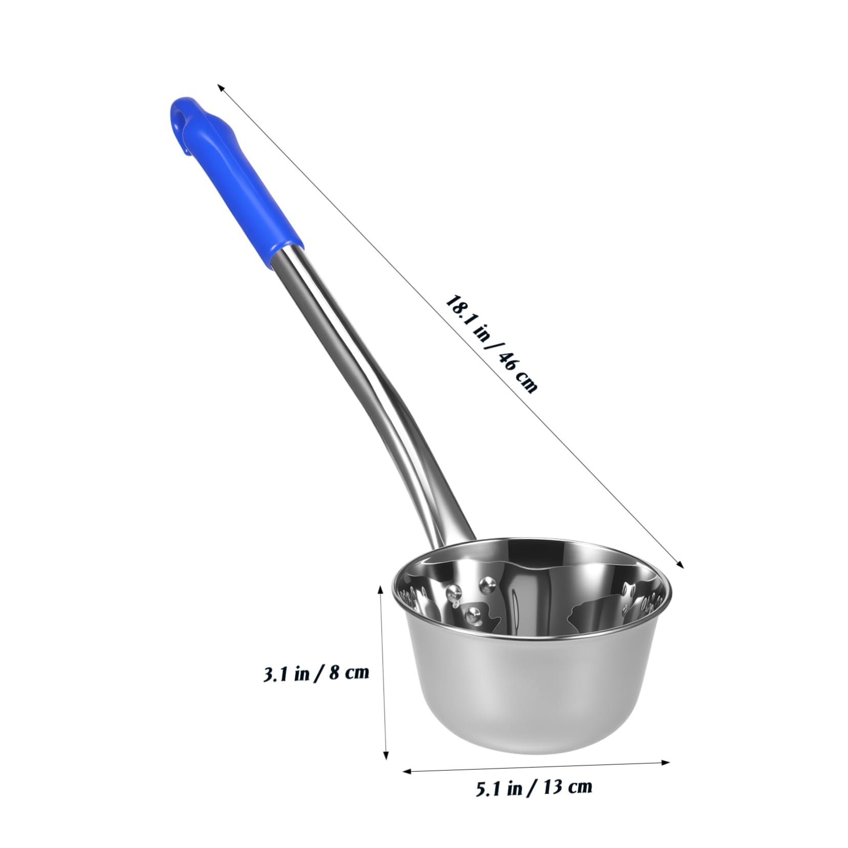 Ciieeo Stainless Steel Long Handle Dipper for Cooking Serving and Gardening Versatile Water Ladle with Space Saving Hanging Feature