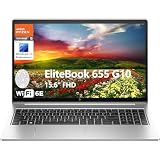 HP EliteBook 655 G10 15.6' FHD Business Laptop Computer, Hexa-Core AMD Ryzen 5 7530U (Beat i7-1355U), 32GB DDR4 RAM, 1TB PCIe SSD, WiFi 6E, Bluetooth 5.3, Fingerprint Reader, Windows 11 Pro, Tilsiy