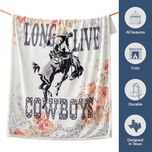 Image of Paseo Road Indigo Hill by HiEnd Accents Rodeo Revival 54x68 Throw Blanket