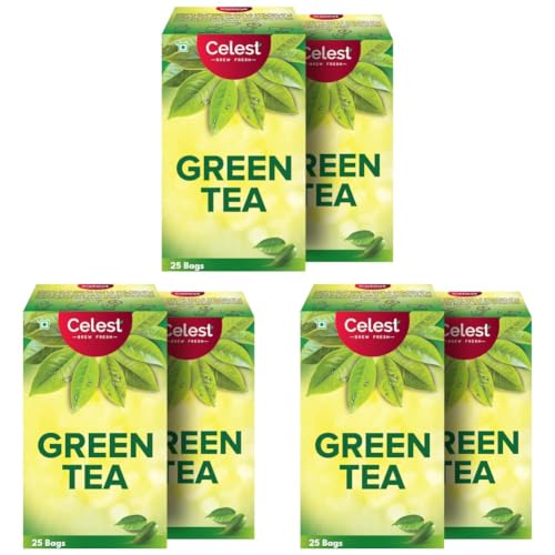 Image of Celest Green Tea | Green Tea Bags | Weight Loss | Teabags 50 pcs (25 Tea Bags - Pack of 6)