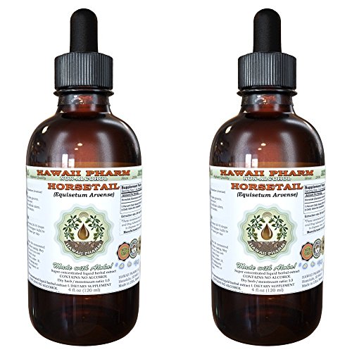 Horsetail Alcohol-Free Liquid Extract, Organic Horsetail (Equisetum arvense) Dried Herb Glycerite 2x4 oz