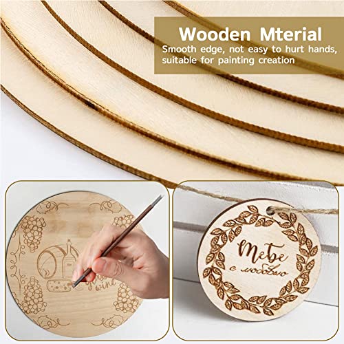 DASIAUTOEM 12 Pezzi 20cm Dischi di Legno Rotondi