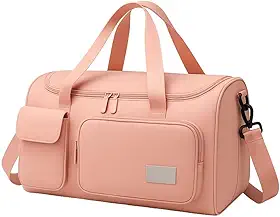 Bolsa Feminina de Viagem Grande 30L – Mala de Bordo 10kg Dobrável com 5 Compartimentos, Alça Transversal, Ideal para Academia, Passeios, Maternidade e Fim de Semana