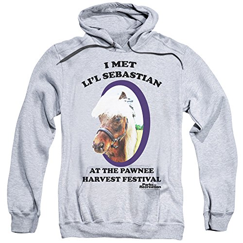 Parks and Recreation Comedy NBC TV Series Li'L Sebastian Adult Pull-Over Hoodie Gray image 3