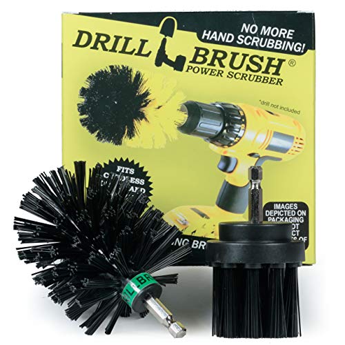 Drillbrush 2 pièces Mini Taille longue Bristle Nettoyage Rotary Noir Ultra Stiff es utilisés pour Grills nettoyage, fours, au four noir ultra stiff