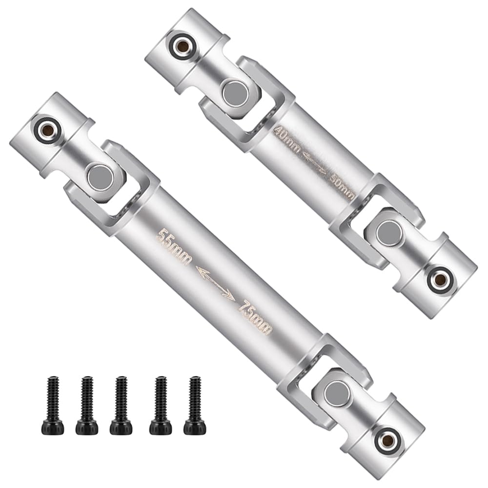 MOHERO 25g TRX4M Driveshaft D Shaped Stainless Steel Front Rear Center Shaft for 1/18th Bronco Defender RC Crawler Car Upgrade Parts