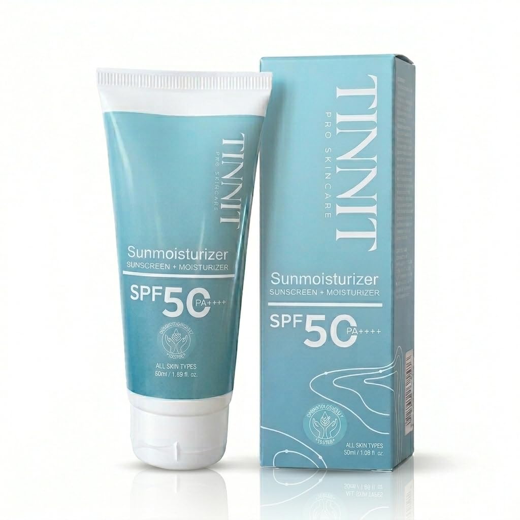 TINNIT Sunmoisturizer Combo (Sunscreen + Moisturizer) SPF 50PA ++++, For all