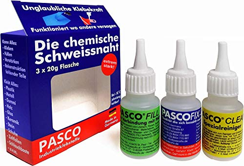 Preisvergleich Produktbild PASCOFIX chemische Schweißnaht Alleskleber extra starker Kleber Schweissnaht Kleber Sekundenkleber extra stark Industriekleber 2K Kleber Kunststoffkleber wasserfest chemische Schweissnaht
