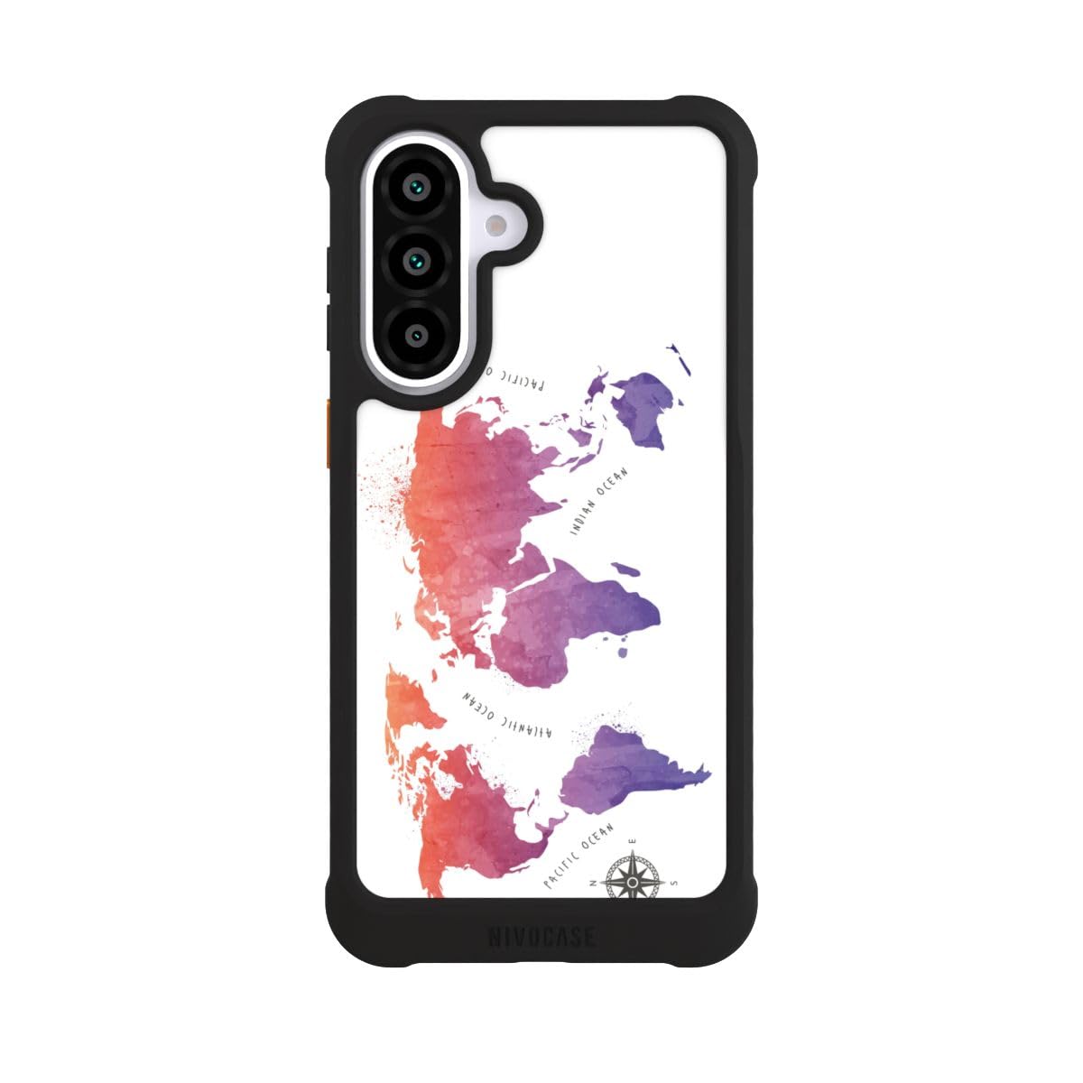 Custodia per Samsung Galaxy A57 5G Mappamondo Bussola Ombre