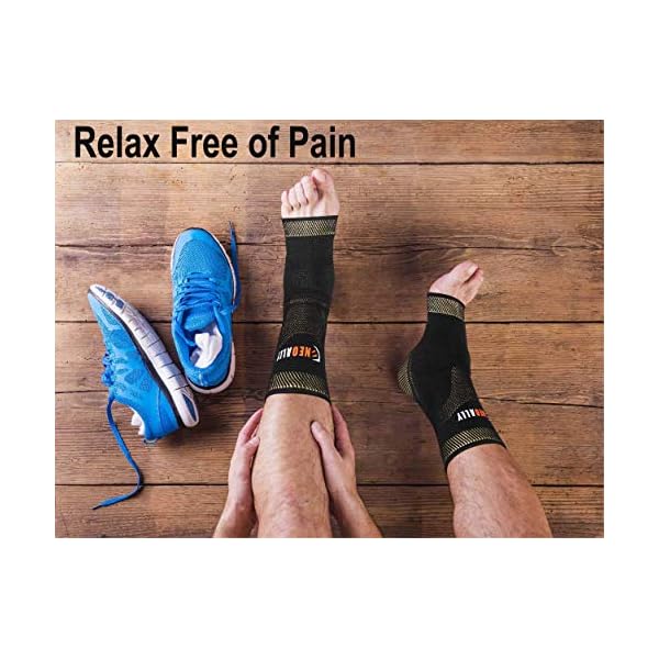NeoAlly-Copper-Compression-Ankle-Sleeve-with-Silicone-Gel-Ankle-Support-for-Achilles-Tendon-Plantar-Fasciitis-Foot-Swelling-Injury-Recovery-Large-Pair NeoAlly Copper Infused Ankle Brace Silicone Gel Ankle Support Compression Sleeves for Pain Relief, Plantar Fasciitis, Achilles Tendonitis, Large, 1 Pair