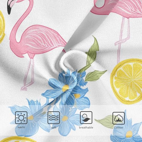 Wusikd Cute Pink Flamingo Girls' Underwear Cotton Lemon Girls Briefs Soft Toddler Underwear 2T3