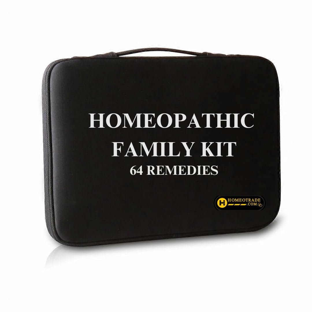 Homeopathy Family Kit - 64 Essential Remedies in Portable Travel Bag | Shockproof & Compact | Natural Wellness Solutions for Family & Travel-image-1