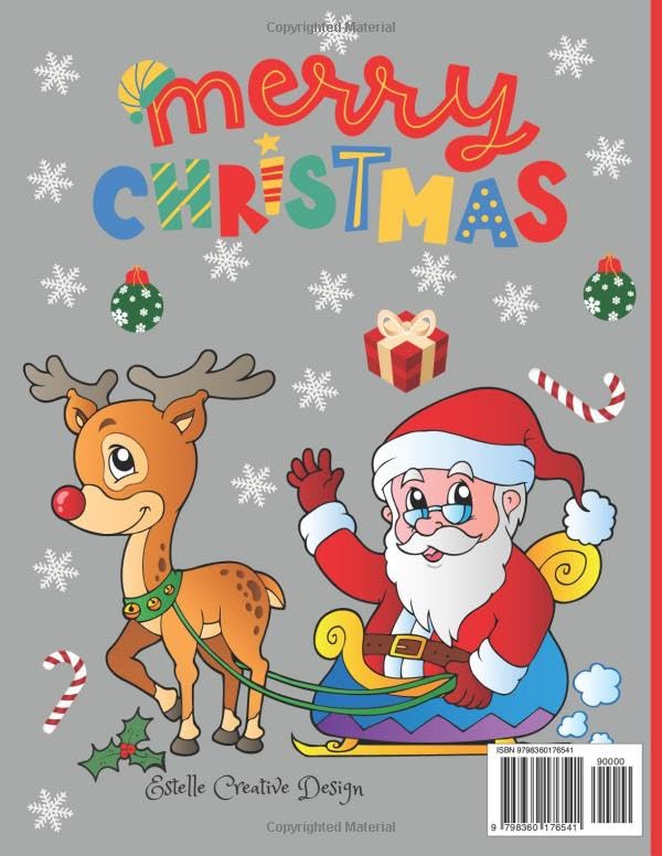 Christmas Activity Book for Kids Ages 3-5: Preschool Workbook for Children with 100 Activities pages: Coloring, Dot to Dot, Tracing, Mazes Games, Logic Puzzles, Counting for Boys & Girls - Image 2