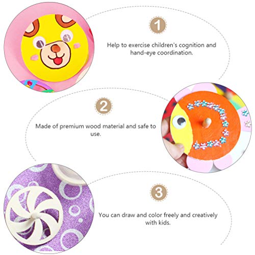 Balacoo 20Pcs di Legno di Filatura Giocattolo Fai