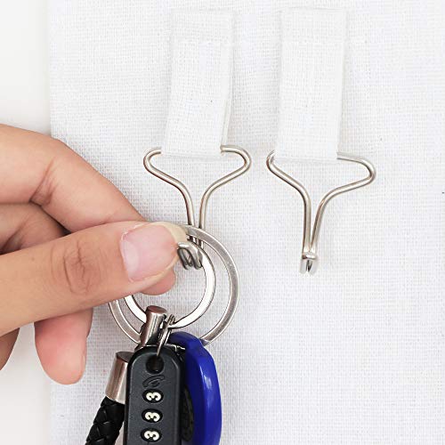 Image of Axgo 1 Packs Over The Door Magazine Storage, 4-Pocket Wall Hanging Organizer Closet with 2 Hooks, White