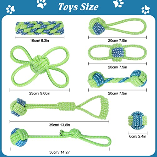 Etaccu Dog Rope Toys For Small And Medium Dogs, 8 Pack Dog Toys For Aggressive Chewers, Puppy Teething Chew Toys For Boredom, Indestructible Dog Rope Toys #TOP1