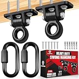 X-CUIRASS [Premium] Swing Hanger, 8000 LBS Capacity, Heavy Duty 10MM Solid Swing Set Hardware, Swing Hooks Screws Bolts with Quick Link, Swing Set Bracket for Porch, Playground, Concrete, Wooden