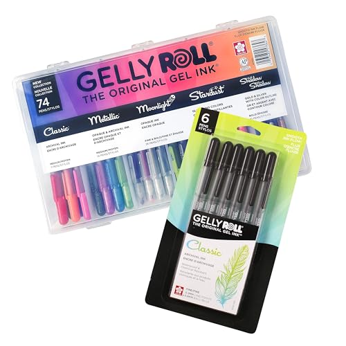 SAKURA Set de bolígrafos gel Gelly Roll 74 colores