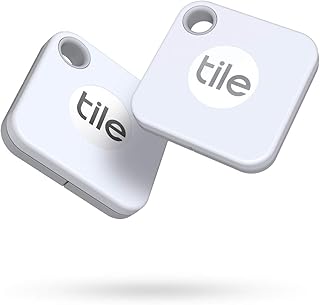 Tile Mate (2020) 2-pack -Bluetooth Tracker, Keys Finder and Item Locator for Keys, Bags and More; Water Resistant with 1 Year Replaceable Battery