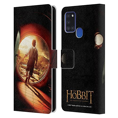 Étui portefeuille en cuir Galaxy A21s avec finitions soignées The Hobbit Art Clé