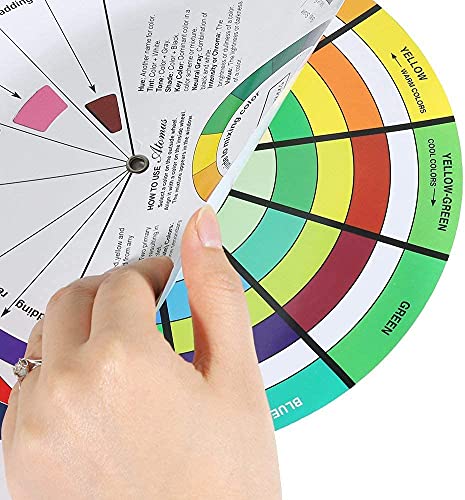 Image of DEZIINE� �1 Pcs. Color Card � A Handy Color Mixing Guide for Students, Amateurs and Professionals � Definitions, Color Relationships, Color Wheel and More