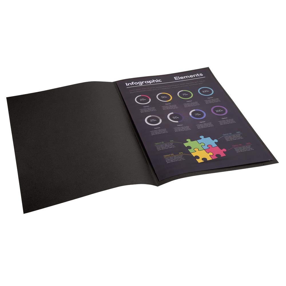 Exacompta 217118E - Paquet De 10 Chemises ROCK''S 210, Coloris Noir