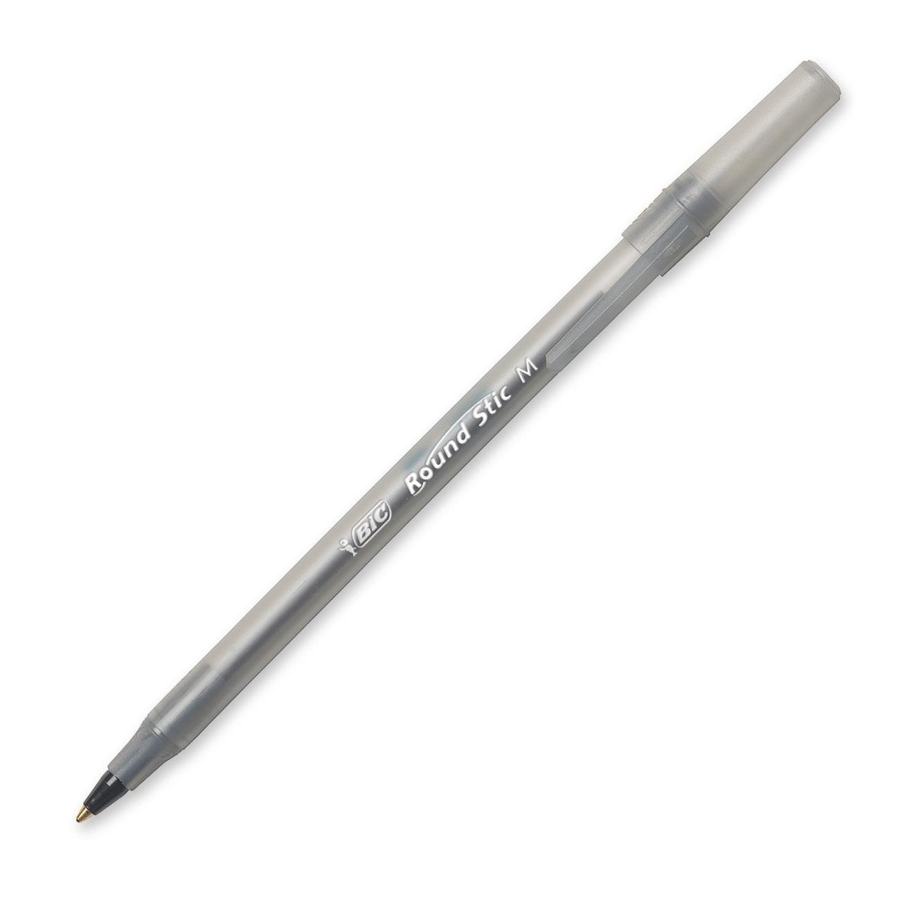Wholesale CASE of 25 - Bic Round Stic Ballpoint Pens-Round Stic Ballpoint Pen, Med. Point, Black Ink