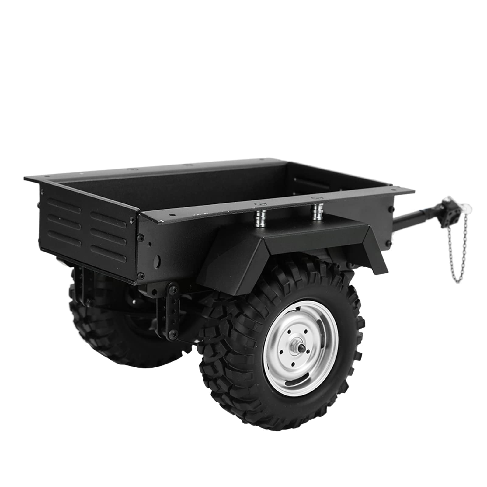 Samochód RC z przyczepą, Stop Aluminium RC Car Hitch Trailer Wysoka Symulacja RC Samochód z przyczepą kubełkową Model Pojazdu RC Zabawka dla Dzieci Pasuje do Skali Pojazdu