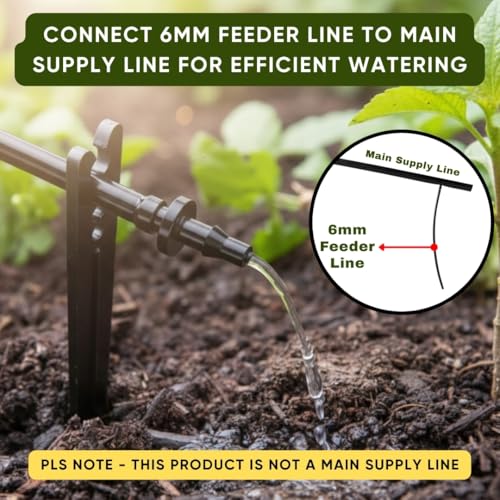 Image of Premier Feeder Line - 6MM for Drip Irrigation |50 Meter|UV Resistant Irrigation Pipe for Plants Garden Agriculture | Efficient Watering & Easy Installation