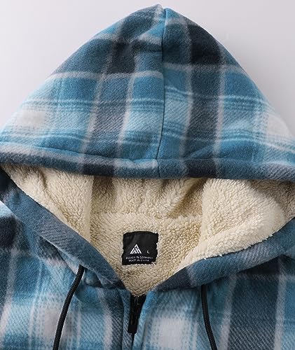 Image of onedog Mens Zip Up Hoodies Fleece Sherpa Lined Sweatshirt Winter Warm Jacket