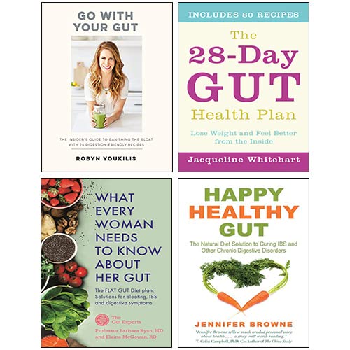 What Every Woman Needs to Know About Her Gut, Go with your Gut, Happy Healthy Gut, The 28-Day Gut Health Plan 4 Books Collection Set
