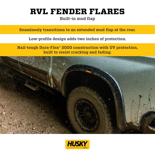 Image of Husky Liners Fender Flares RVL Style | Fits 2019-2026 Dodge Ram 2500, 2019-2026 Dodge Ram 3500 | Front & Rear, 4-pc Black - 2805940