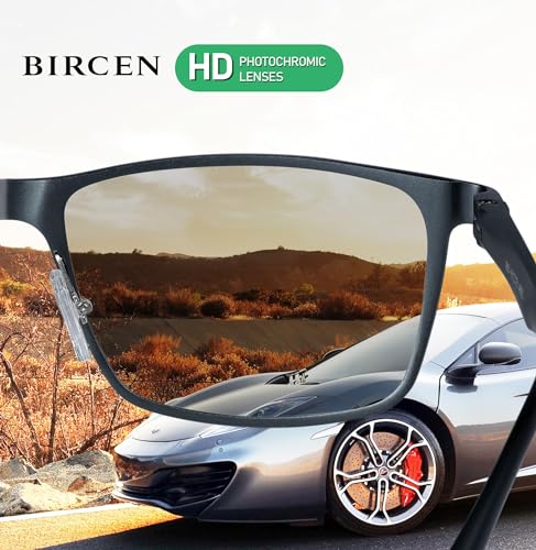 Image of BIRCEN Polarized Mens Sunglasses for Driving: UV Protection Al-Mg Metal Sunglasses Lightweight Shades for Fishing Travel Golf