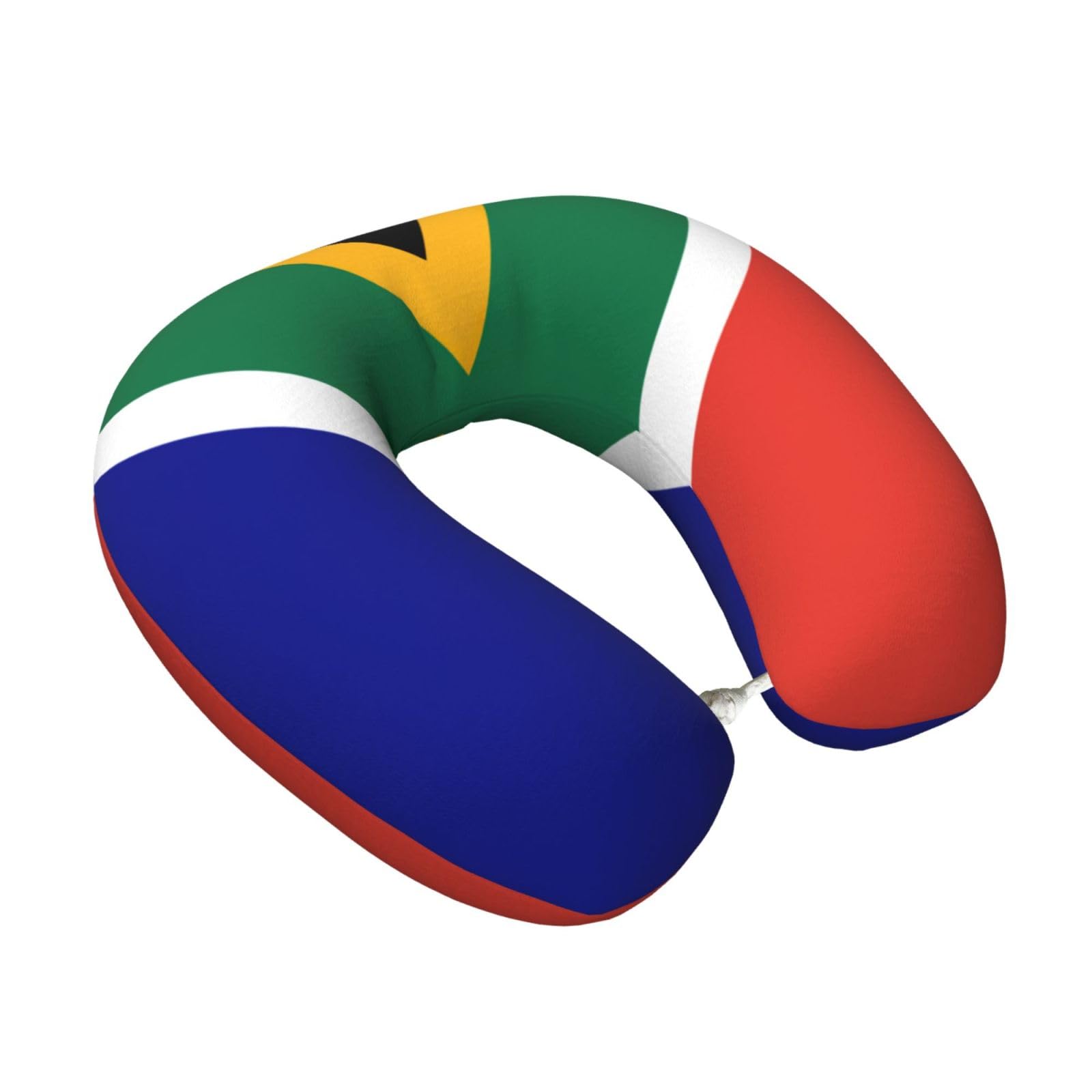 Yyoretp South African flag Print Travel Pillow Pure Memory Foam Neck Pillows Portable Headrest for Airplane