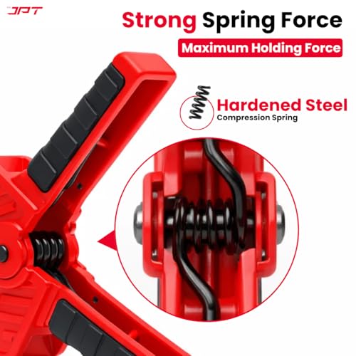 Image of JPT Ultra Heavy Duty 6.5 inch Wood Spring Clamp - 150N Strong Grip with Bold Steel Spring | 2.5 inch Clamping Capacity | High-Strength ABS for Carpentry, DIY & Workshop Use