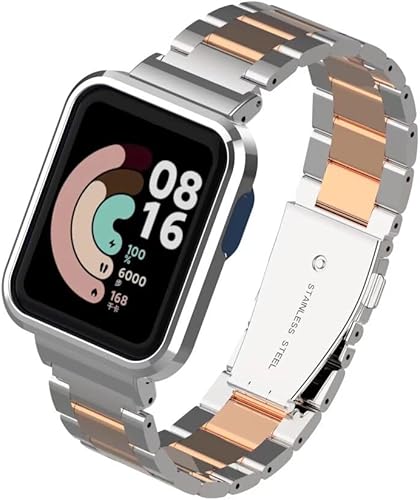 Miniatura 3 de Compatible con Xiaomi Mi Watch LiteRedmi Watch Lite, correa de repuesto de metal de acero inoxidable compatible con Xiaomi Mi Watch LiteRedmi Watch
