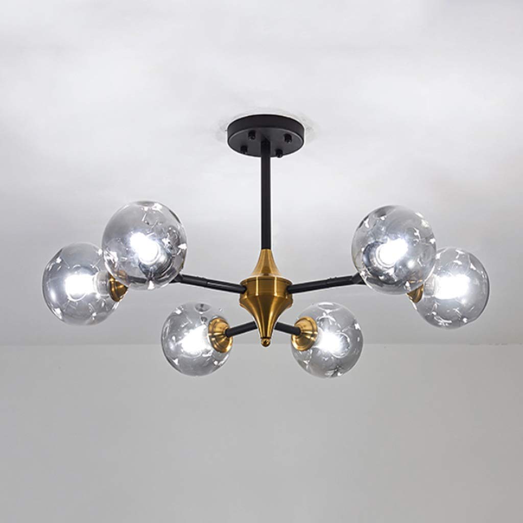 Modern Glass Ball Chandelier for Dining Room Indoor Lighting Fixture for Kitchen Living Room and Bedroom Ceiling Chandelier