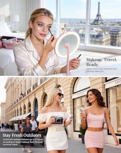 Image of Hotsales Clip-On Portable Fan for Strollers, Handheld Turbo Fan for Travel | Small But Mighty Mini Fan, Detachable 360 Rotating Clip, LED Display, Rechargeable, Summer Outings, Gifts For Women And Men
