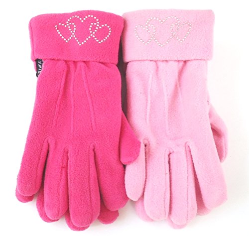 Two Pairs Very Warm Mongolian Fleece Gloves for Women