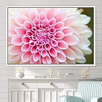 Framed Canvas Wall Art Bright Flowers Closeup Colorful Cool Floral Multicolor Petal Photography Realism Romantics - 16x24 inches