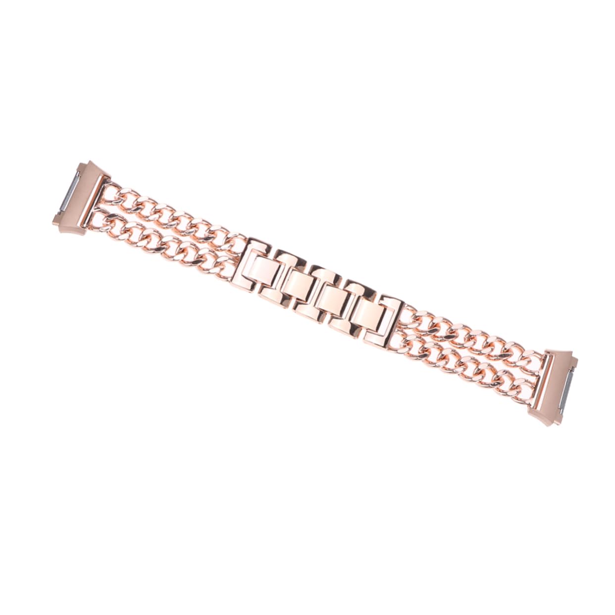 Gatuida 2 Pièces Bracelet Double Rangée Chaîne Bracelet De Montre En Acier Ceinture En Acier Inoxydable