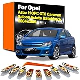 15Pcs Car LED Interior Dome Map Trunk Light Kit, for Opel Astra H OPC GTC Caravan Saloon Estate Hatchback 2004-2009