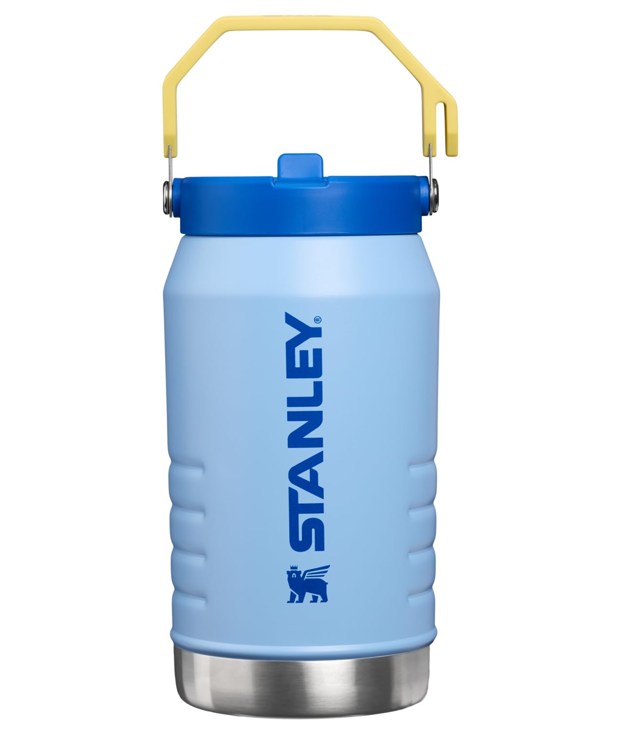 STANLEY IceFlow Flip Straw 2.0 Jug, 64 oz, Cornflower Admiral Blue | Easy Carry Handle | Twist On Lid and Flip Up Straw | Leakproof Water Bottle | Insulated Stainless Steel | BPA-Free