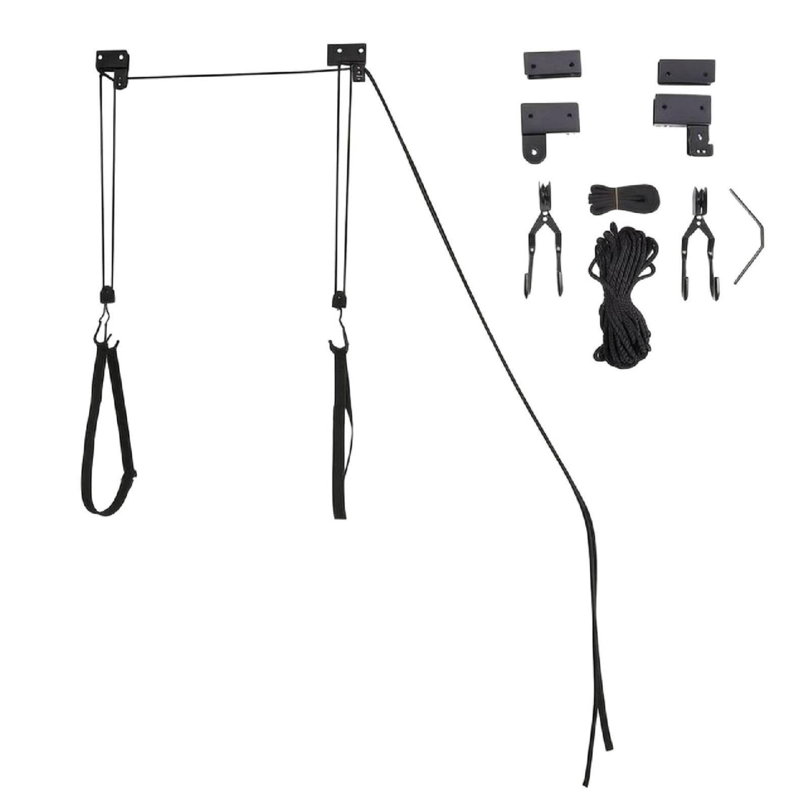 Roof-Mounted Pulley Hanger Thick Hooks Overhead-Mounted Hoist System Wide Lifting Straps-image-6