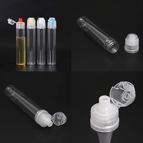 Miniatura 5 de AKOAK Dispensador de botellas de plástico reutilizables para apretar, aderezo para ensaladas, ketchup, botella de almacenamiento de miel, perfecto