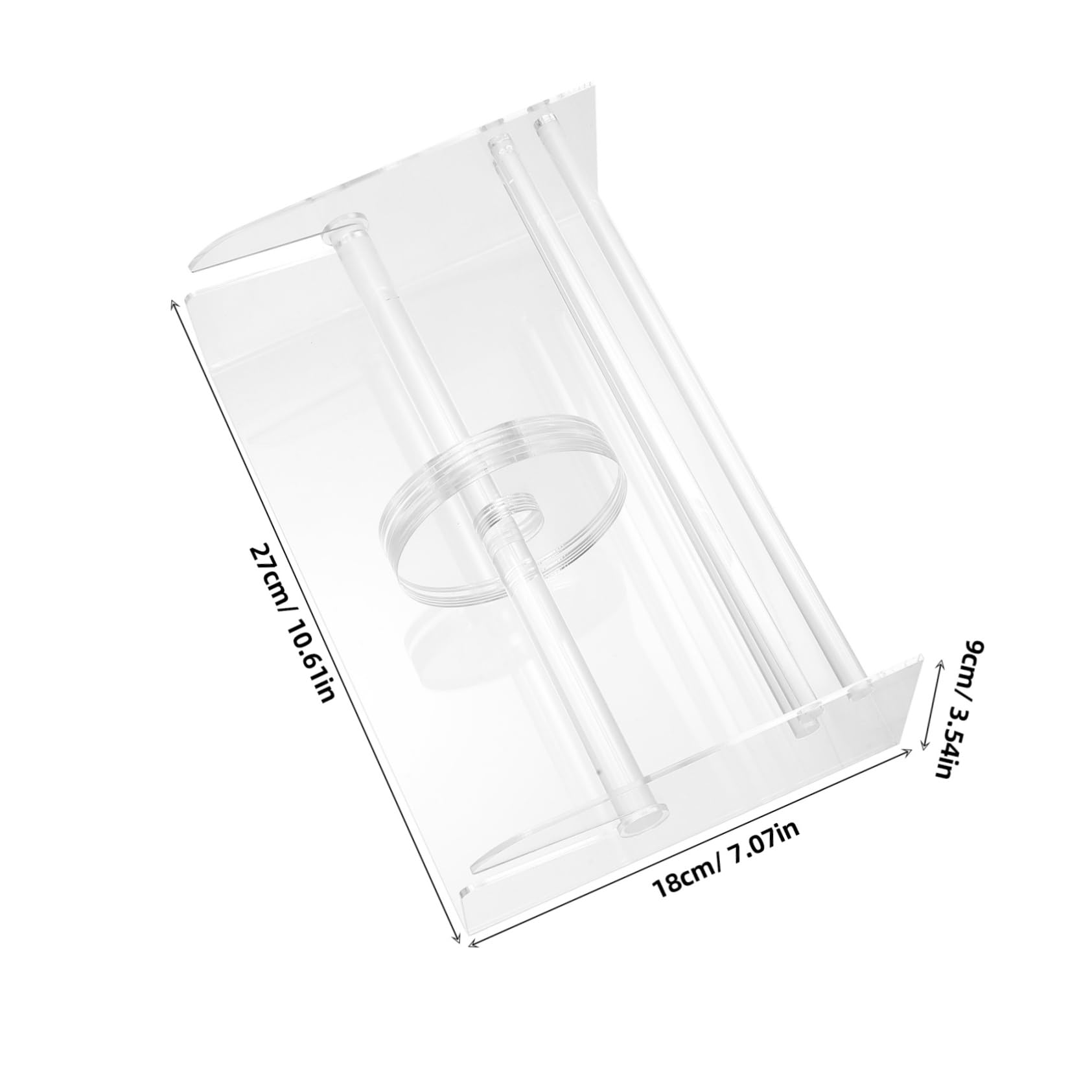 Veemoon Distributeur D’autocollants Réglable en Acrylique Rangement Organisé Porte-étiquette à 7 Compartiments pour Bureau et Bureau