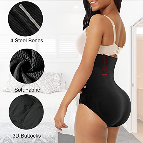 Image of Werena Tummy Control Shapewear Underwear for Women High Waisted Body Shaper Panties Shaping Briefs