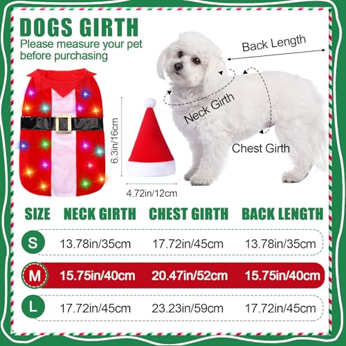 Disfraz de Navidad para perro con luces, talla M miniatura 3
