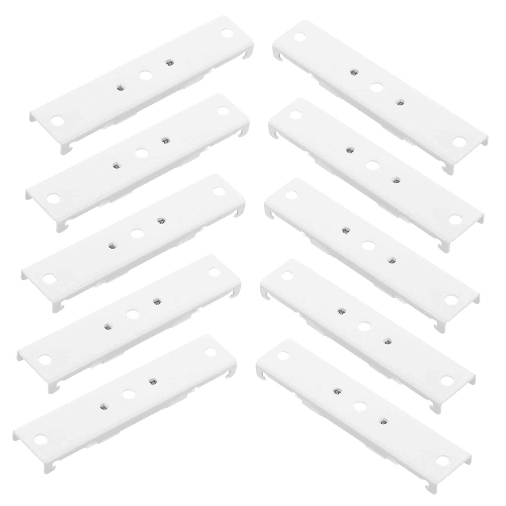 Hemobllo 10Pcs Curtain Track Wall Mounting Hardware Brackets Installation Bracket for Straight and Curved Tracks Easy to Install Reliable for Home and Office Use